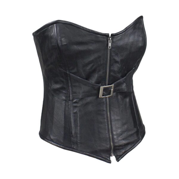 Women's Black Lambskin Leather Corset