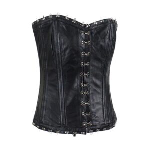 Women's Hook & Eye Lambskin Leather Corset