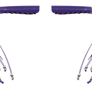 Motorcycle Brake Clutch Lever Covers Dream Apparel Purple Black Skull Fringe