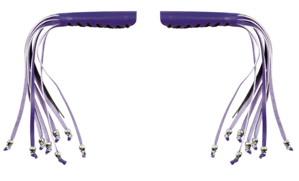 Motorcycle Brake Clutch Lever Covers Dream Apparel Purple Black Skull Fringe