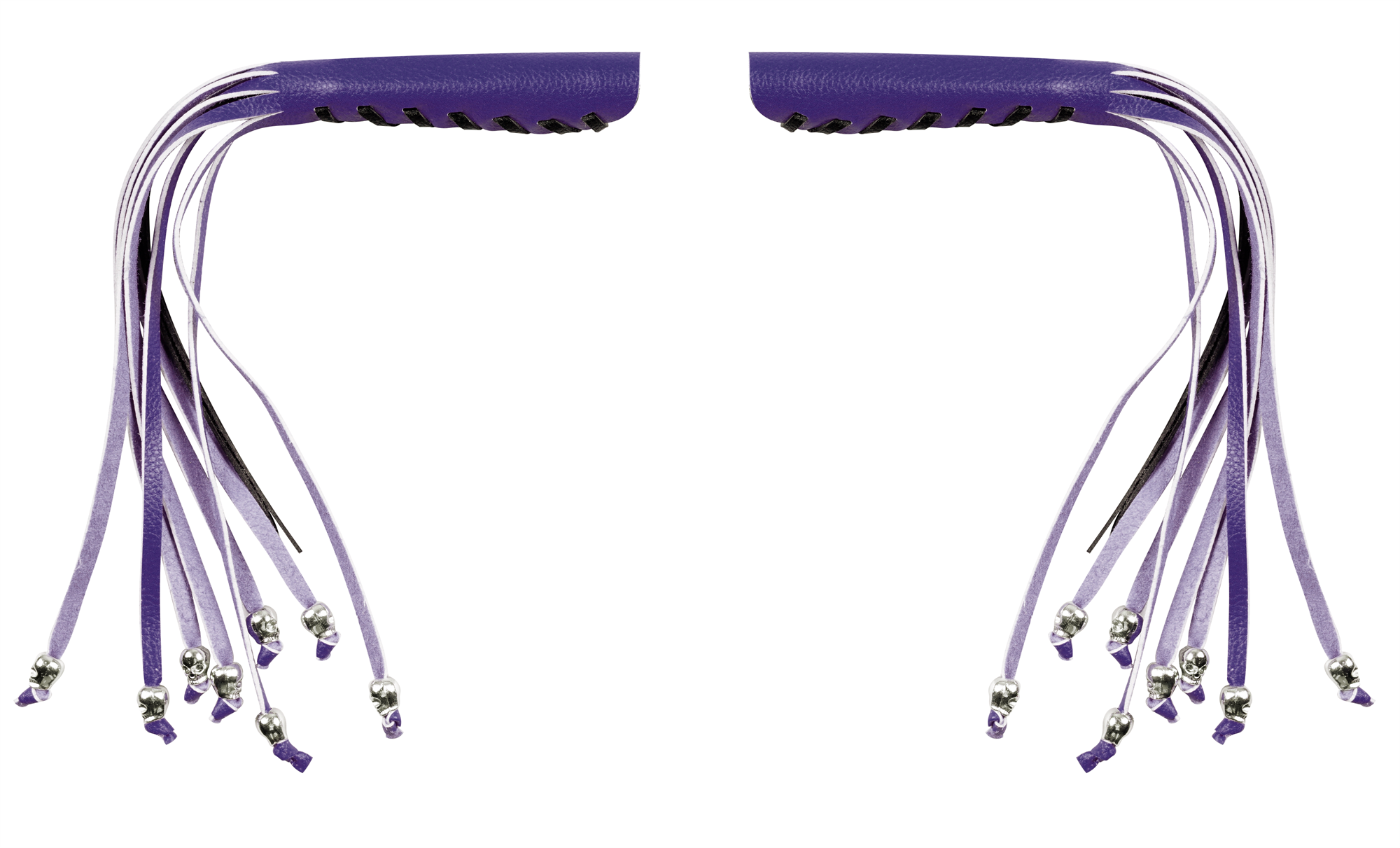 Motorcycle Brake Clutch Lever Covers Dream Apparel Purple Black Skull Fringe