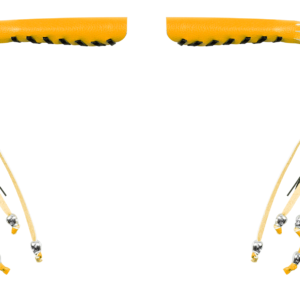 Motorcycle Brake Clutch Lever Covers Dream Apparel Yellow Black Skull Fringe