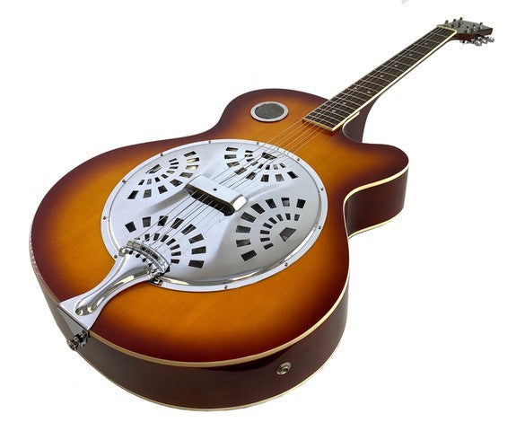 RESONATOR GUITAR Acoustic-Electric SEPELE SPRUCE Single Cutaway Steel Pan Blues