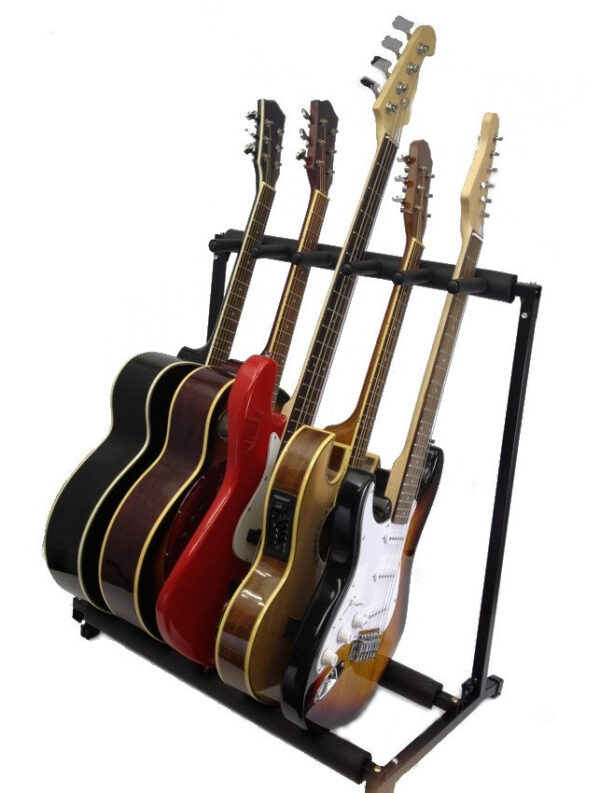 Multi 5 Guitar Stand Display Rack Padded Folding Acoustic & Electric Guitars