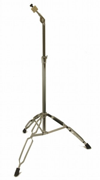 Straight Cymbal Stand 5' Heavy Duty Chrome Double Braced Tripod Anti Skid