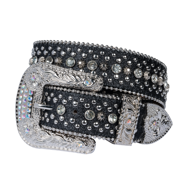 Rhinestone Crystal Belt Dream Apparel Faux Leather Medium Large XL Waist