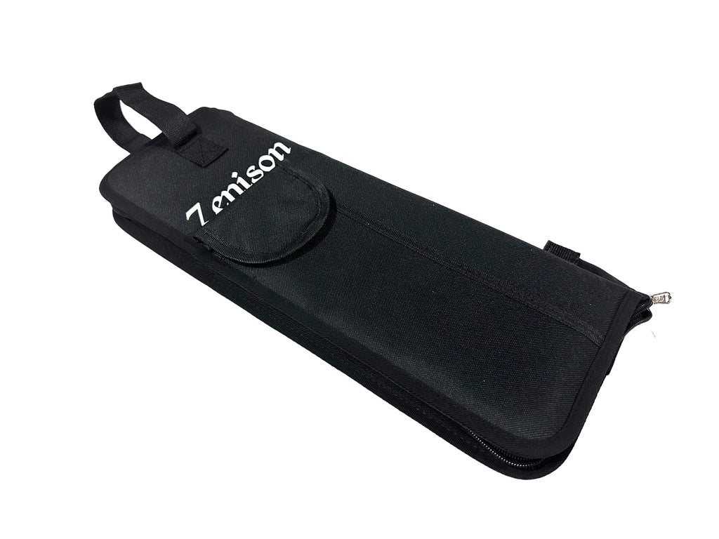 Zenison Padded Drumstick Bag Black Carry Strap Outer Compartment Holds 7 Pairs