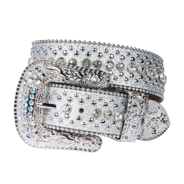 Rhinestone Crystal Belt Dream Apparel Faux Leather Medium Large XL Sizes