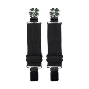 4-Leaf Clover Black Alligator Boot Clips