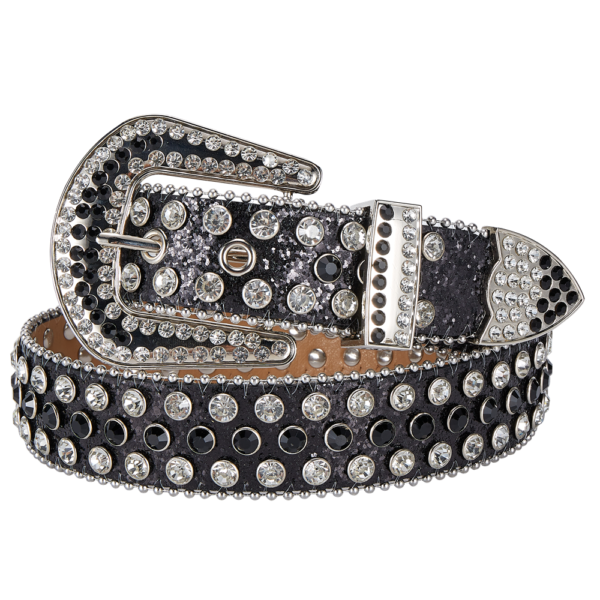Western Rhinestone Belt Dream Apparel Faux Leather Bling Crystal 34-38" Large