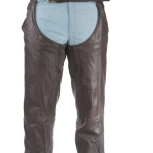 Women Brown Leather Riding Chaps Top Grade Cowhide Soft Touch Size Adjustable