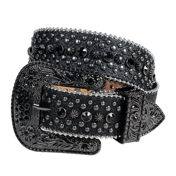 Western Rhinestone Belt Dream Apparel Faux Leather Crystal Bling Medium Large