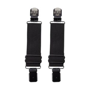 Chrome Skull Alligator Boot Clips