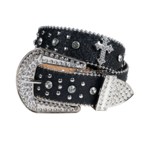 Western Bling Rhinestone Belt Dream Apparel Women Faux Leather Medium Large XL