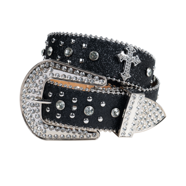 Western Bling Rhinestone Belt Dream Apparel Women Faux Leather Medium Large XL