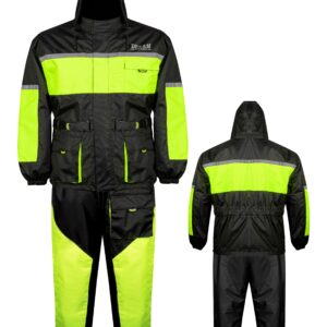 Rain Suit Dream Apparel 2-Piece Black Neon Waterproof Jacket Pants