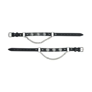 Black Leather Biker Boot Chains 1926 P Oregon Trail Memorial Coin Replica Accent