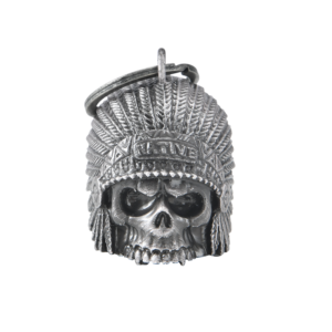 Motorcycle Helmet Bell Indian Skull Design Metal Bike Accessory