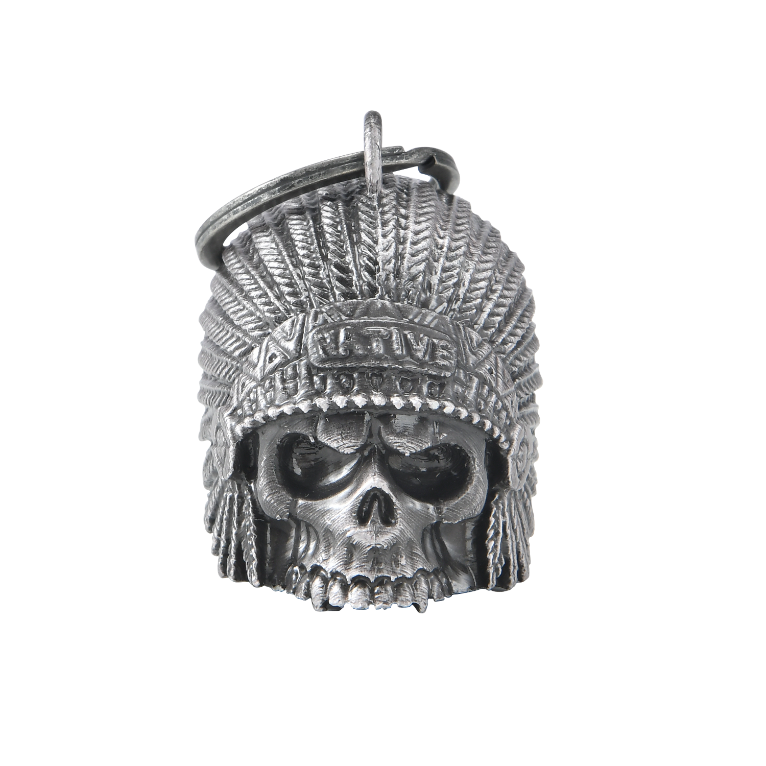 Motorcycle Helmet Bell Indian Skull Design Metal Bike Accessory