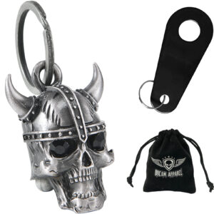 Motorcycle Helmet Bell Dream Apparel Viking Skull Black Stone Eyes