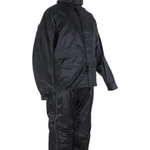 Two-Piece Dream Apparel Black Waterproof Rain Suit Jacket and Pants