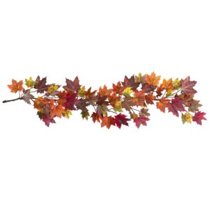 60 Inch Maple Leaf Garland Autumn Decor Fall Leaves Multicolor 60in