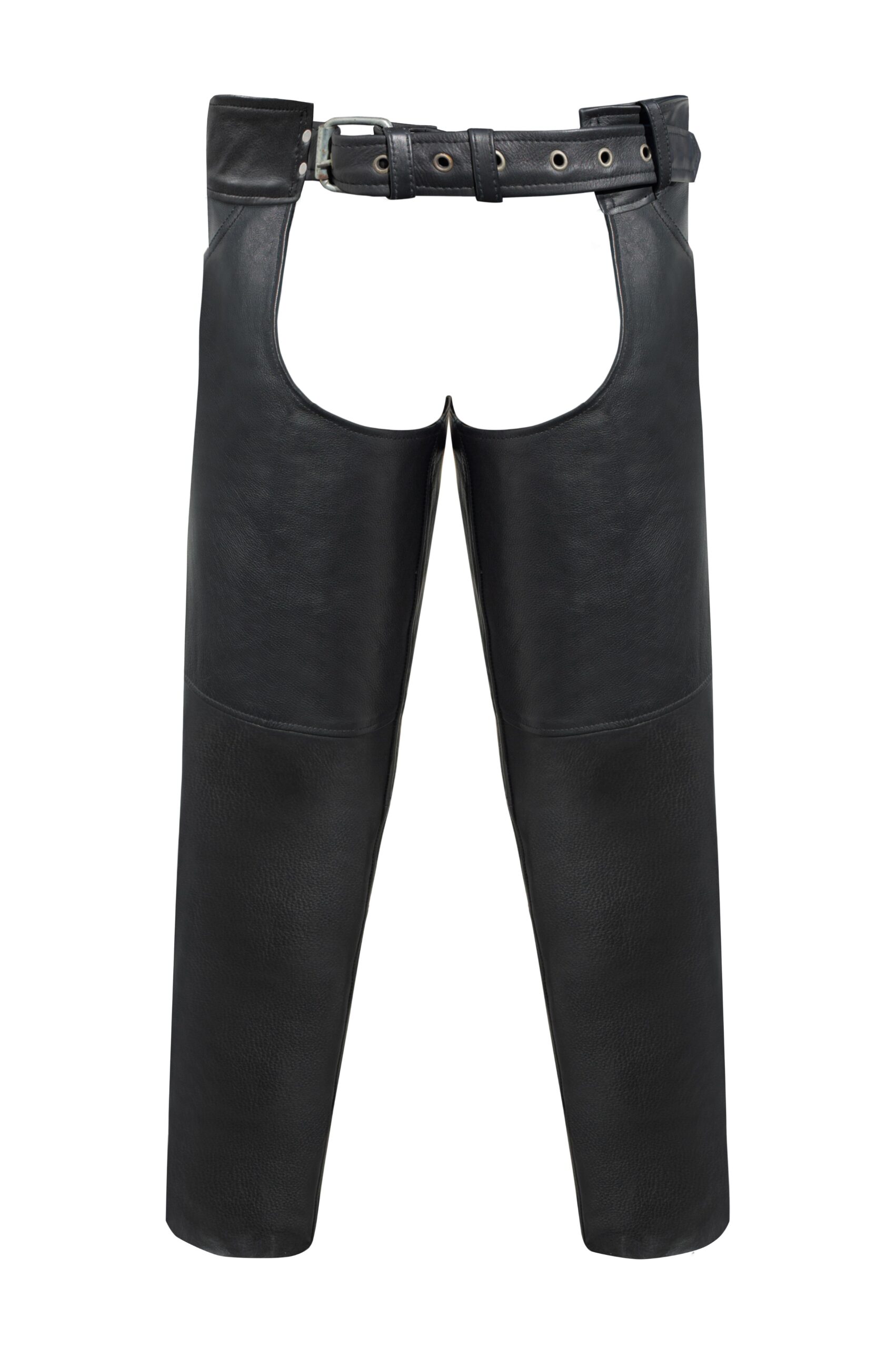 Motorcycle Cowhide Leather Chaps Dream Apparel Black Durable Riding Gear