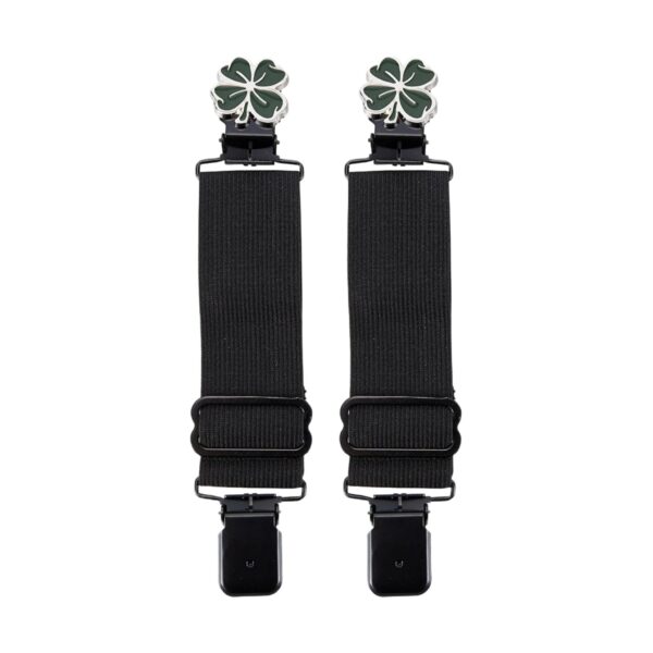 4-Leaf Clover Black Alligator Boot Clips