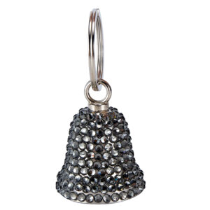 Motorcycle Bell Handcrafted Dark Grey Crystal Bling Design