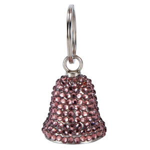 Motorcycle Bell Bling Light Pink Crystal Handcrafted Charm