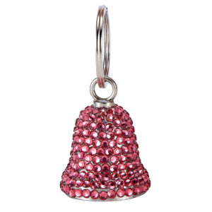 Handcrafted Motorcycle Bell Pink Crystals Bling Accessory