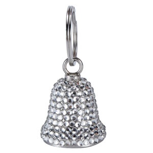 Motorcycle Bell Silver Crystal Handcrafted Decorative Accessory