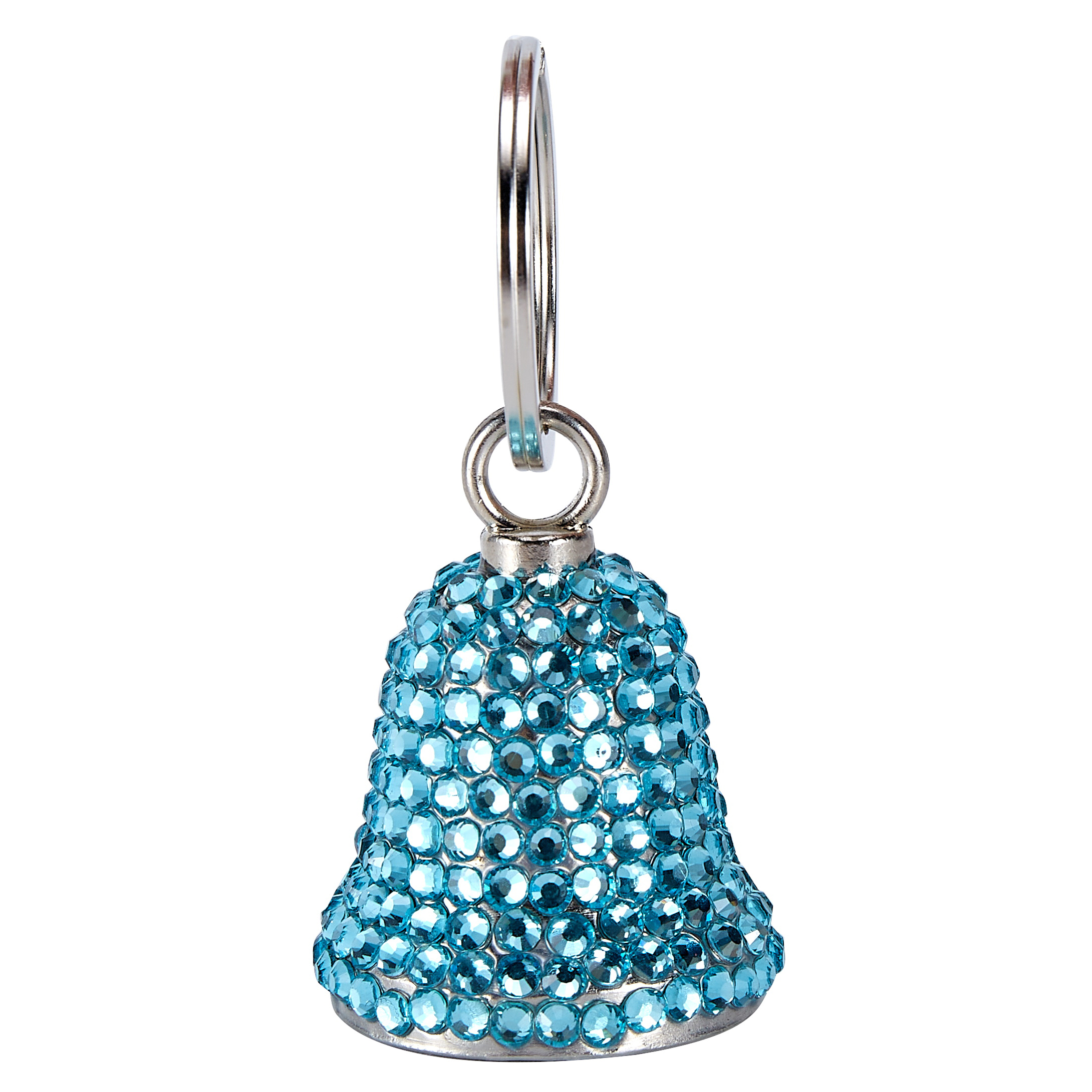 Handcrafted Motorcycle Bell with Turquoise Crystals Bling Style