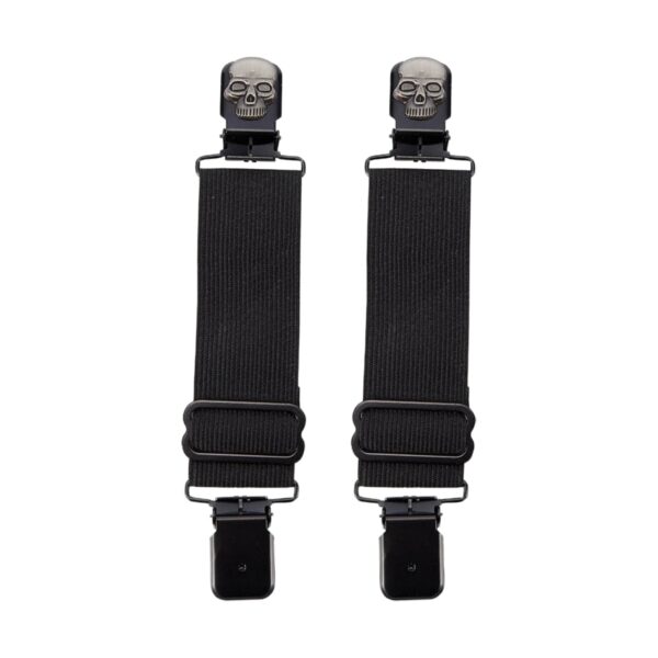 Chrome Skull Alligator Boot Clips