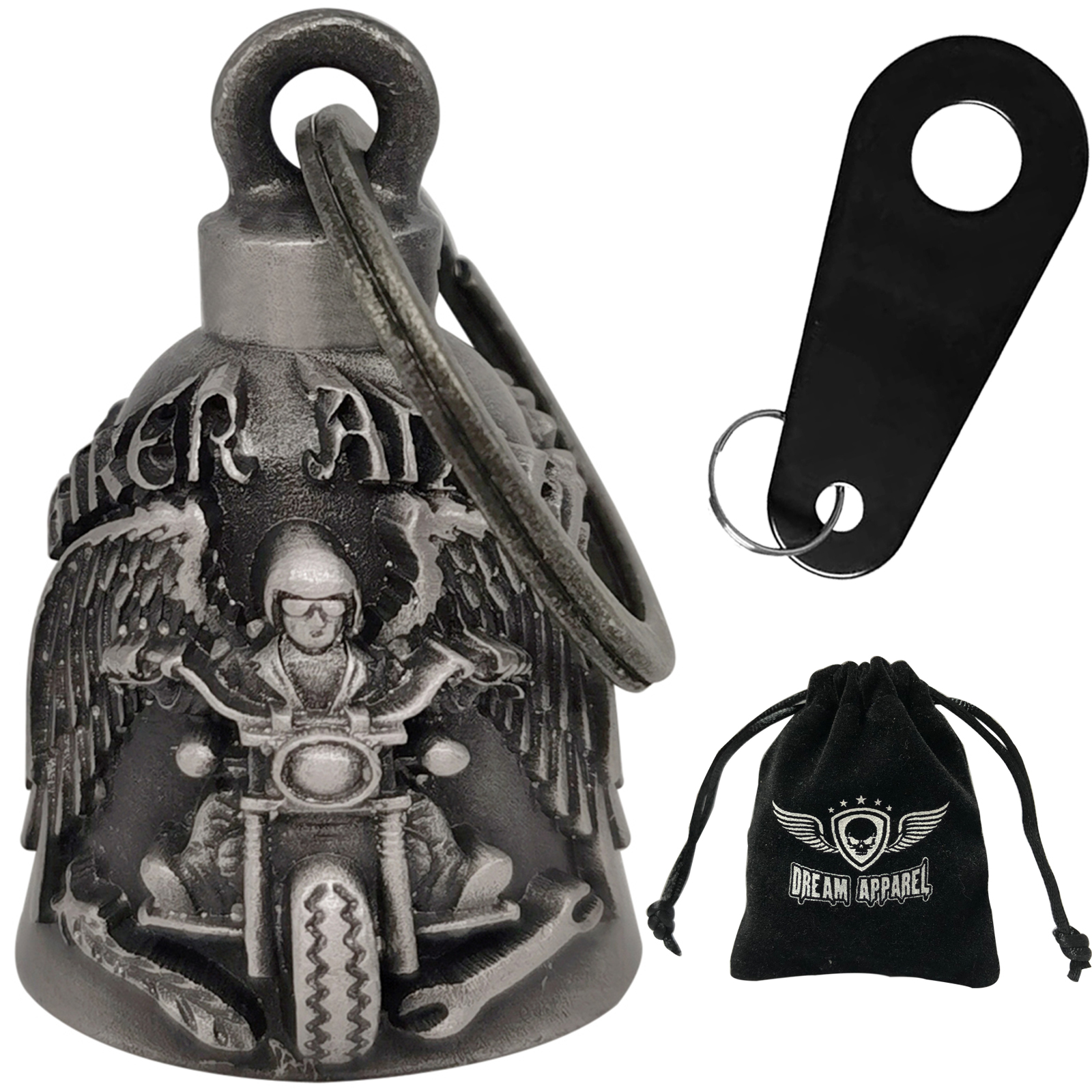Motorcycle Biker Bell Dream Apparel Angel 3-D Magnesium Alloy Good Luck