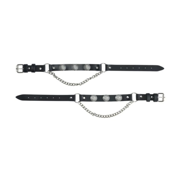 Black Leather Biker Boot Chains 1926 P Oregon Trail Memorial Coin Replica Accent