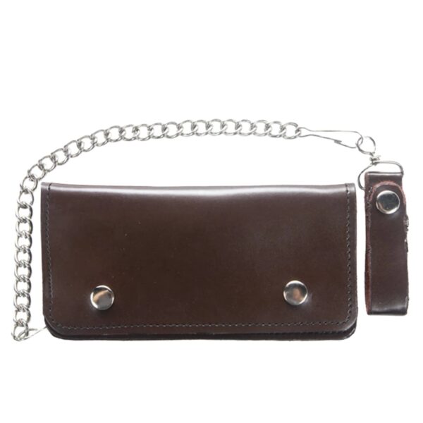 Dream Apparel Brown Bifold Motorcycle Chain Wallet