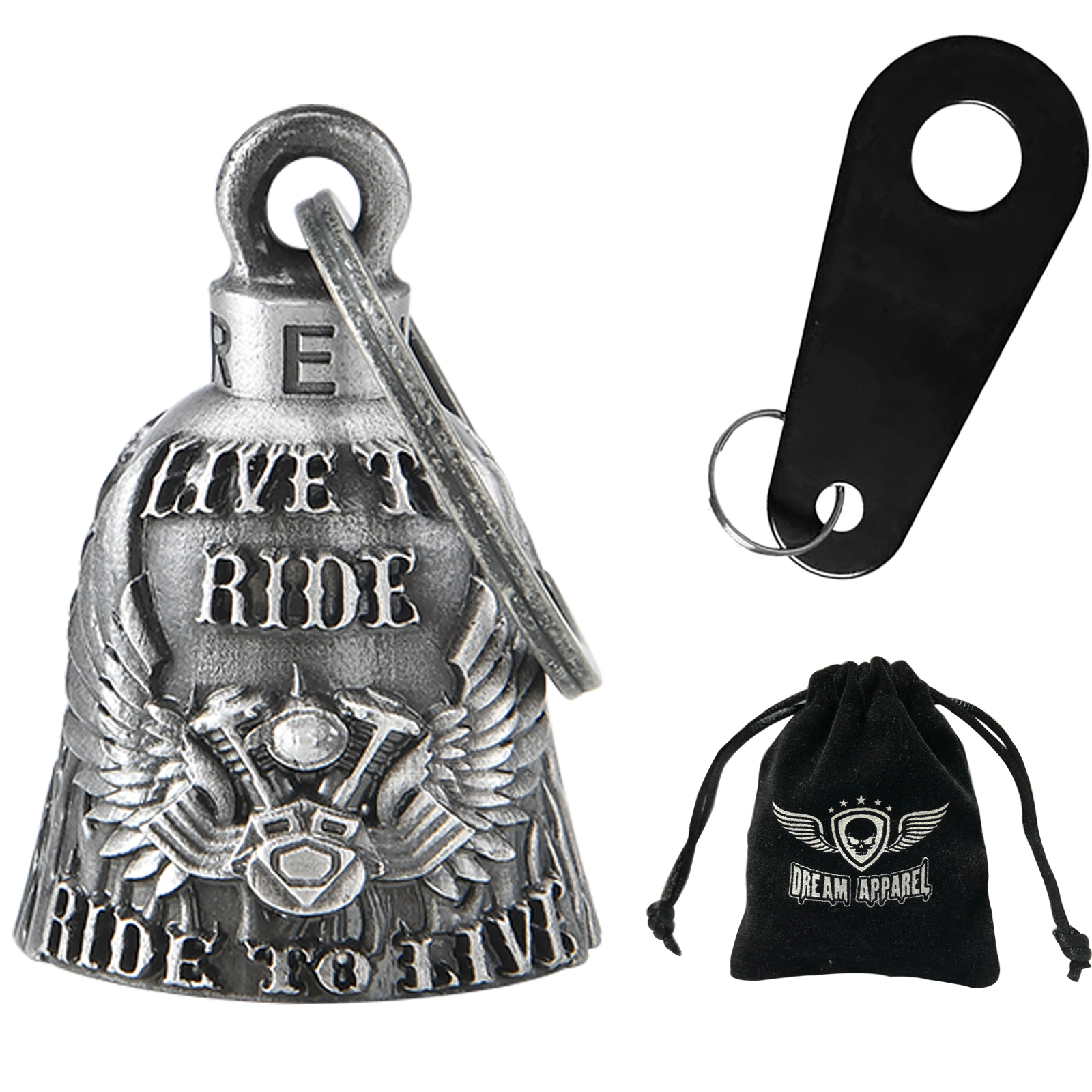 Motorcycle Bell Dream Apparel Eagle Wings V-Twin Engine Good Luck 3D