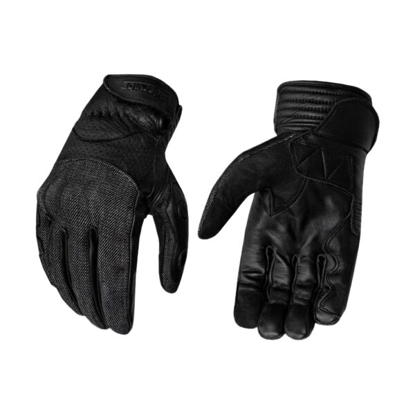 Dream Apparel Leather and Denim combination gloves