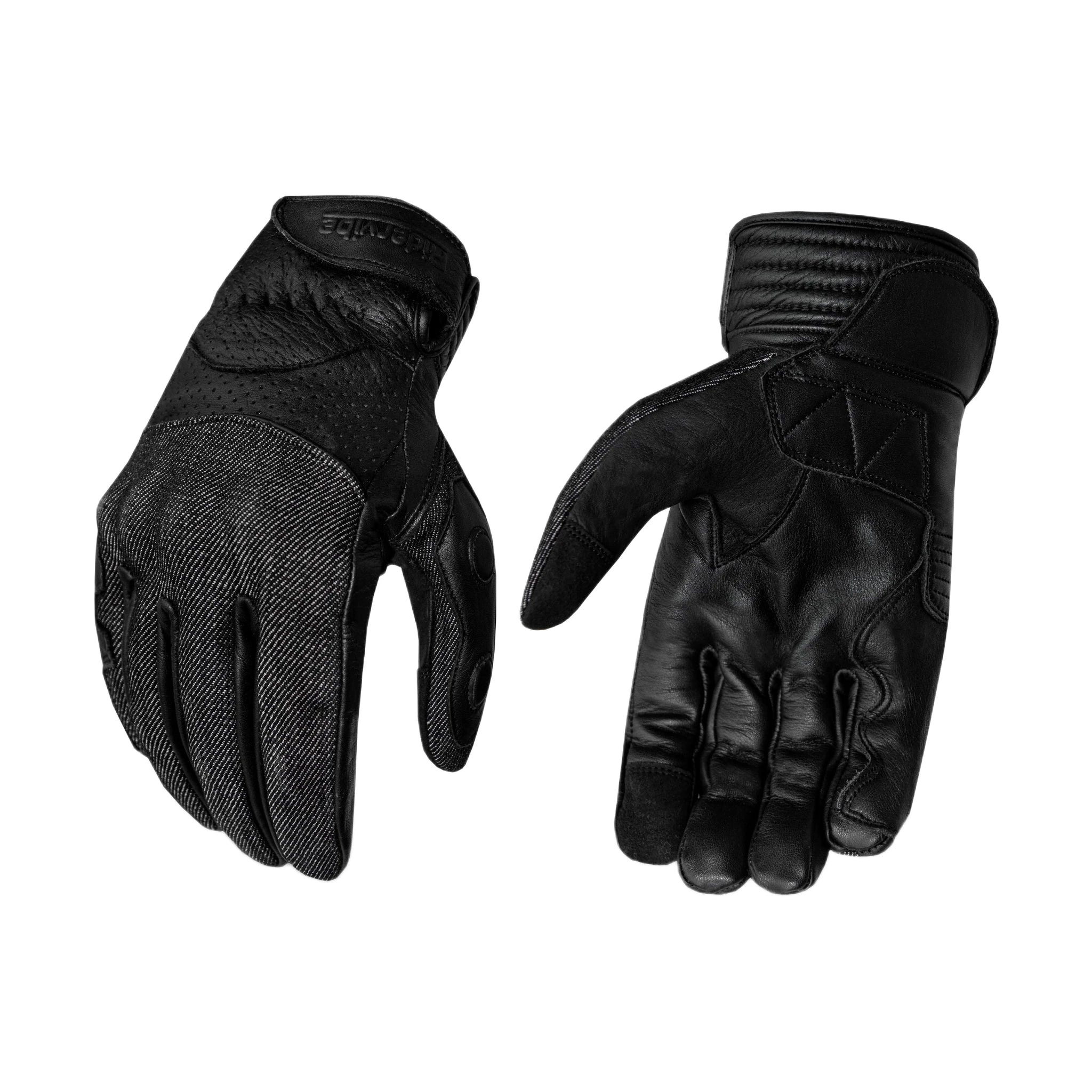 Dream Apparel Leather and Denim combination gloves