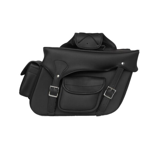 No-Stud Motorcycle Saddlebag Dream Apparel Black Universal Fit 15x13x11