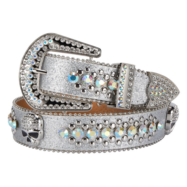 Western Rhinestone Belt Dream Apparel Faux Leather Adjustable Medium Large XL