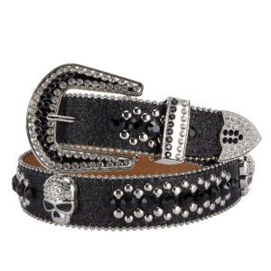 Western Rhinestone Belt Dream Apparel Bling Crystal Studded Faux Leather