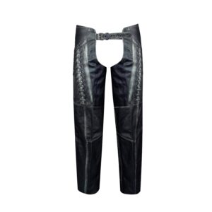 Leather Cowboy Chaps Dream Apparel Rub Off Naked Cowhide Black