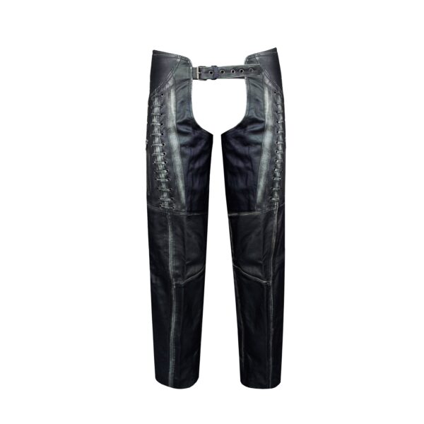 Leather Cowboy Chaps Dream Apparel Rub Off Naked Cowhide Black
