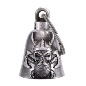 Motorcycle Bell Viking Warrior Crossed Axes Magnesium Alloy Lucky Charm