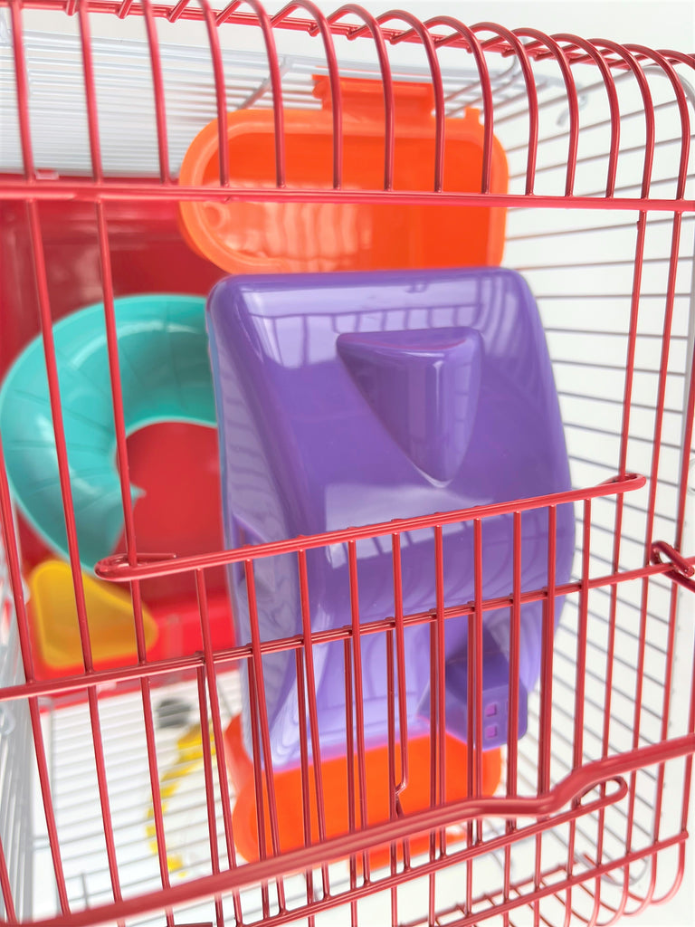 Hamster Small Rodent Cage Habitat Playhouse Gerbil Mouse Mice + Accessories New - Image 2