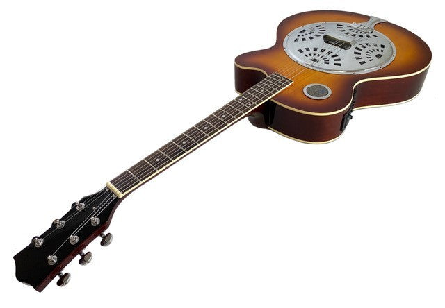 RESONATOR GUITAR Acoustic-Electric SEPELE SPRUCE Single Cutaway Steel Pan Blues - Image 2