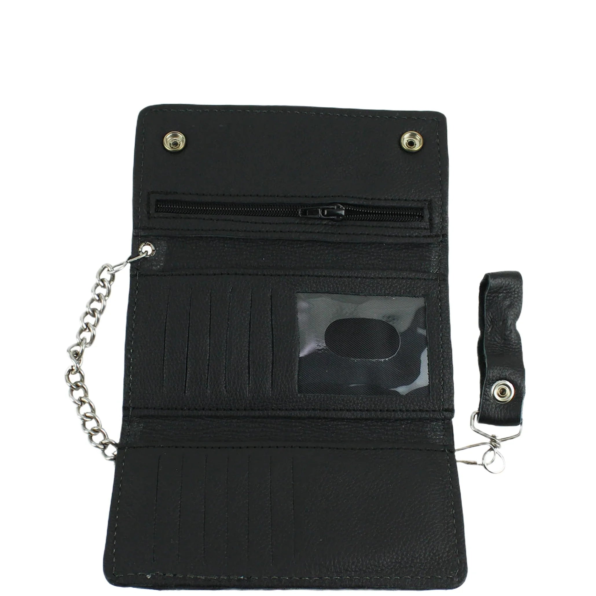 Motorcycle Black Naked Cowhide Wallet - Image 2