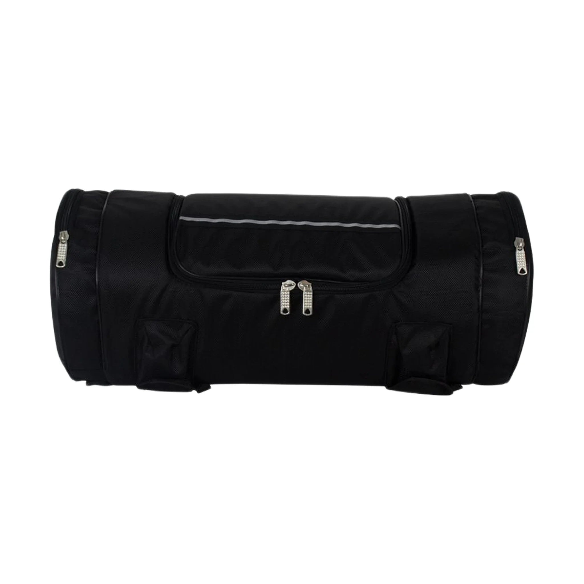 Black Triple Compartment Sissybar Bag - Image 2